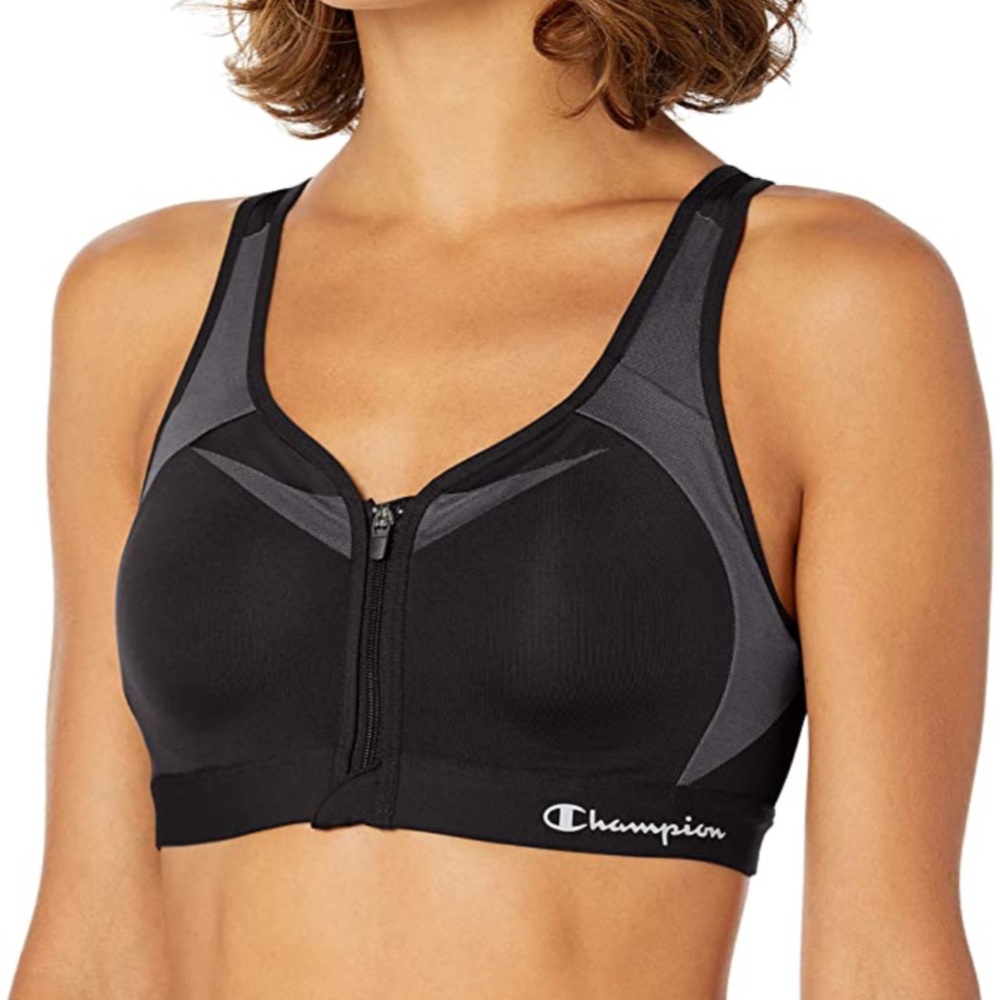 Champions Motion Control Zip Sports Bra - 34DD